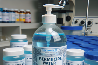Eau Germicide pour le traitement des zones avec des gels hormonaux