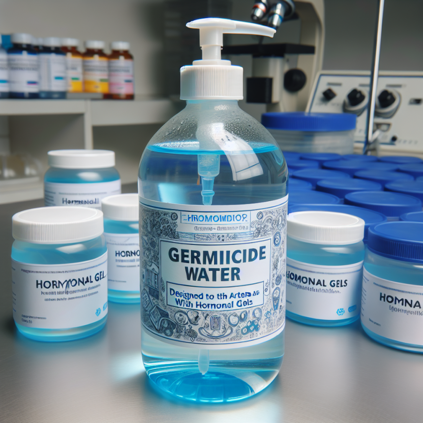 Eau Germicide pour le traitement des zones avec des gels hormonaux