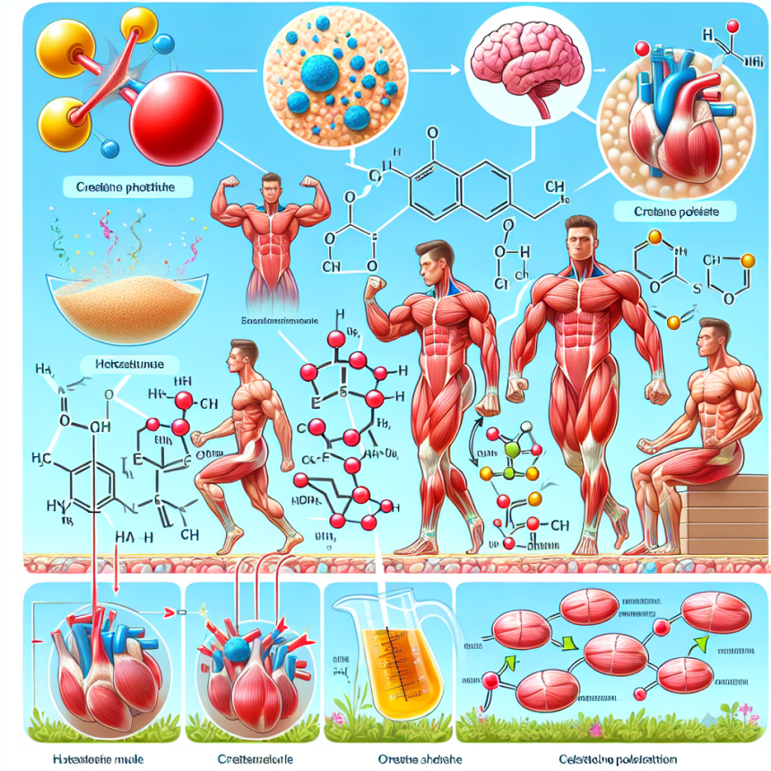 Effet de l'acétate de tréstolone sur la synthèse de créatine phosphate dans les muscles