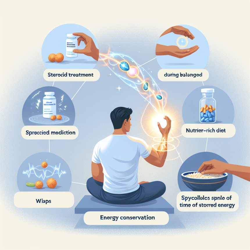 Cure de stéroïdes et conservation de l'énergie en cas de faible nutrition